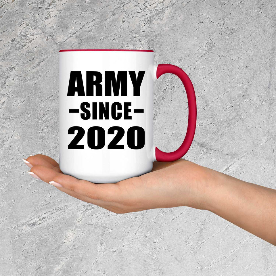 Army Since 2020 - 15oz Accent Mug Red