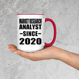 Market Research Analyst Since 2020 - 15oz Accent Mug Red