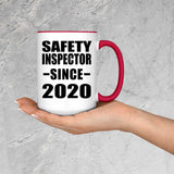 Safety Inspector Since 2020 - 15oz Accent Mug Red