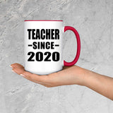 Teacher Since 2020 - 15oz Accent Mug Red