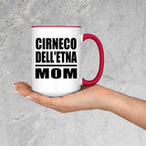 Cirneco Dell'etna Mom - 15oz Accent Mug Red