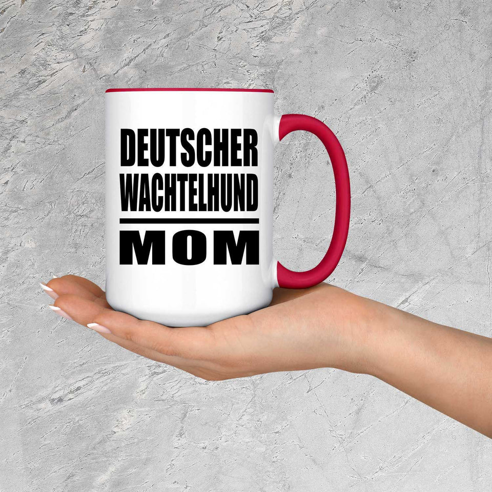 Deutscher Wachtelhund Mom - 15oz Accent Mug Red