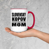 Slovensky Kopov Mom - 15oz Accent Mug Red
