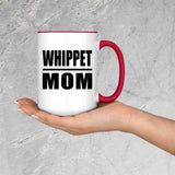 Whippet Mom - 15oz Accent Mug Red