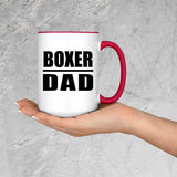 Boxer Dad - 15oz Accent Mug Red
