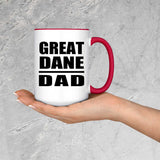 Great Dane Dad - 15oz Accent Mug Red