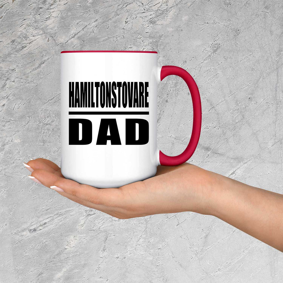 Hamiltonstovare Dad - 15oz Accent Mug Red