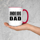 Jindo Dog Dad - 15oz Accent Mug Red