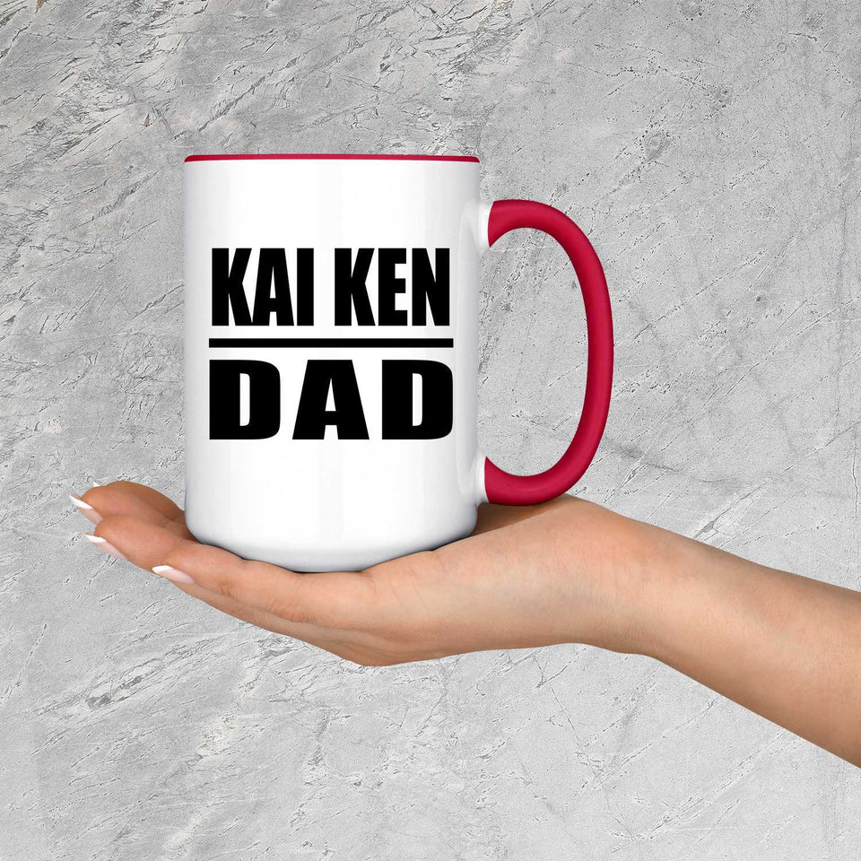Kai Ken Dad - 15oz Accent Mug Red