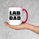 Lab Dad - 15oz Accent Mug Red