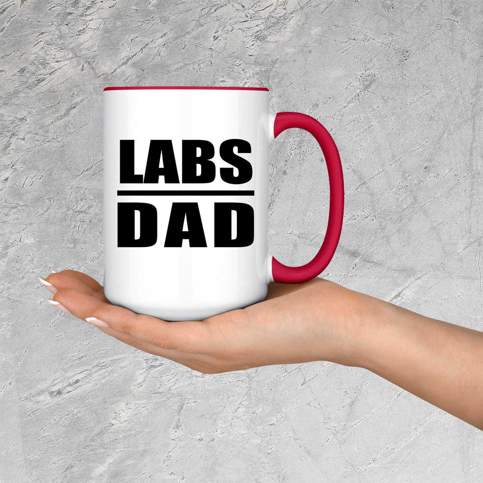 Labs Dad - 15oz Accent Mug Red