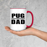 Pug Dad - 15oz Accent Mug Red