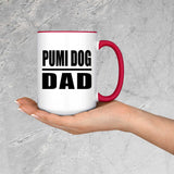 Pumi Dog Dad - 15oz Accent Mug Red