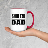 Shih Tzu Dad - 15oz Accent Mug Red