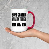 Soft Coated Wheaten Terrier Dad - 15oz Accent Mug Red