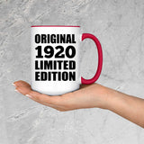 104th Birthday Original 1920 Limited Edition - 15oz Accent Mug Red