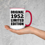 72nd Birthday Original 1952 Limited Edition - 15oz Accent Mug Red