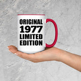 47th Birthday Original 1977 Limited Edition - 15oz Accent Mug Red