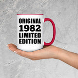42nd Birthday Original 1982 Limited Edition - 15oz Accent Mug Red