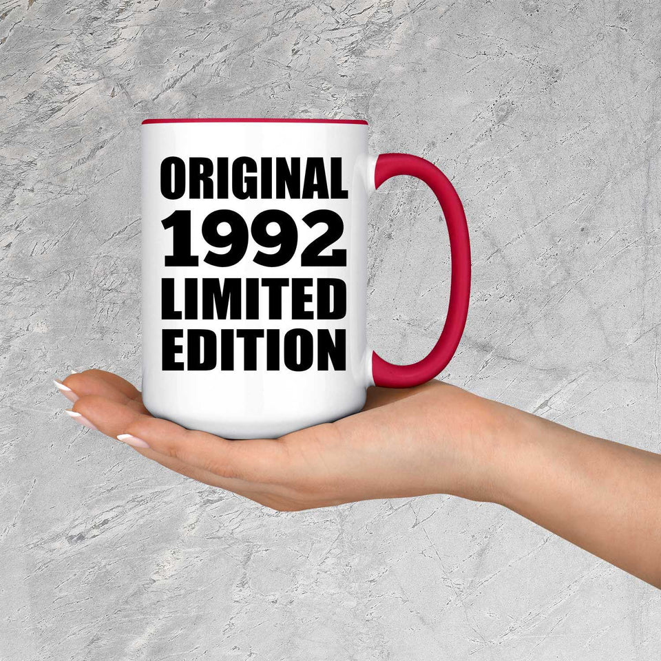 32nd Birthday Original 1992 Limited Edition - 15oz Accent Mug Red