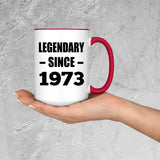 51st Birthday Legendary Since 1973 - 15oz Accent Mug Red