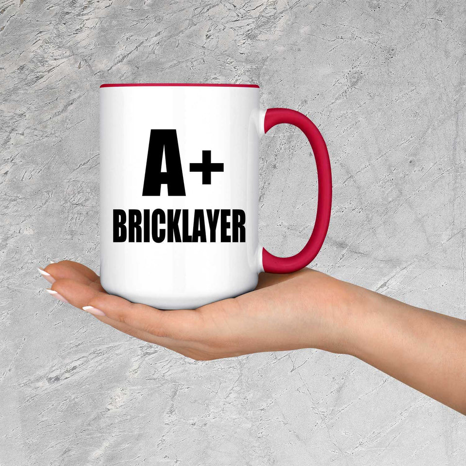 A+ Bricklayer - 15oz Accent Mug Red