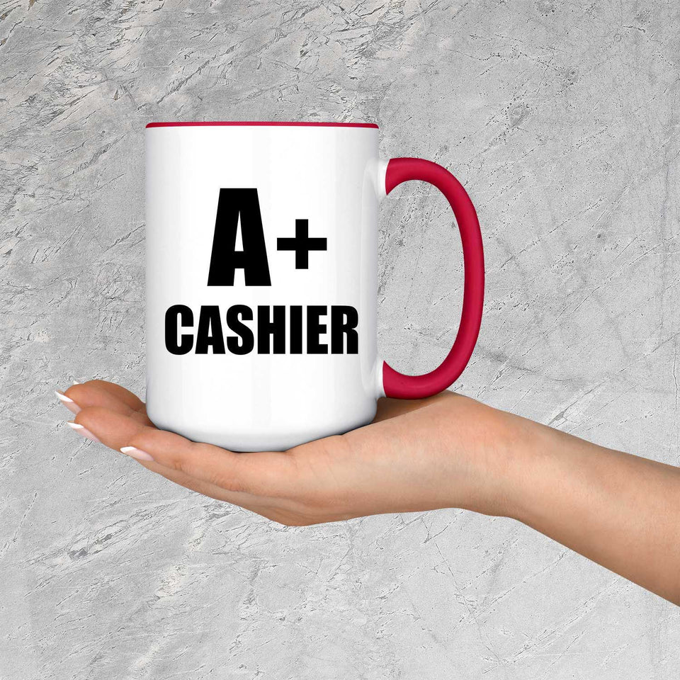 A+ Cashier - 15oz Accent Mug Red