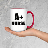 A+ Nurse - 15oz Accent Mug Red