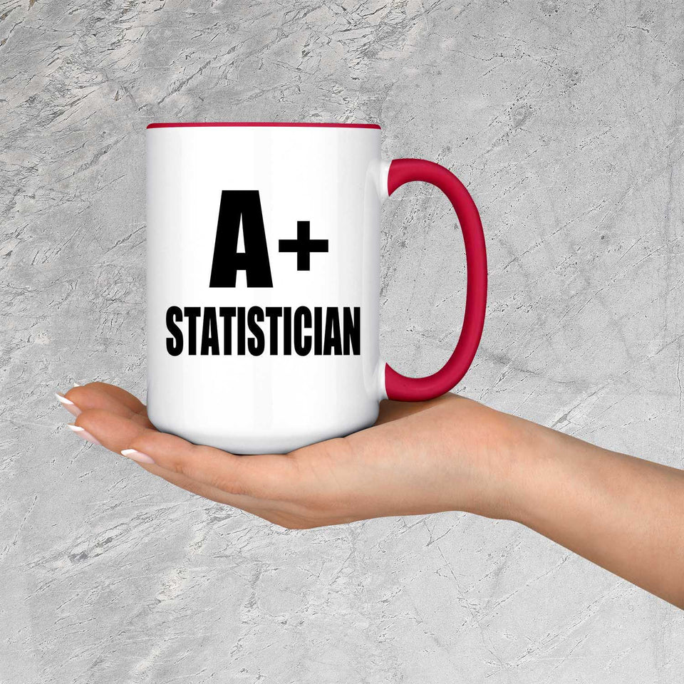 A+ Statistician - 15oz Accent Mug Red