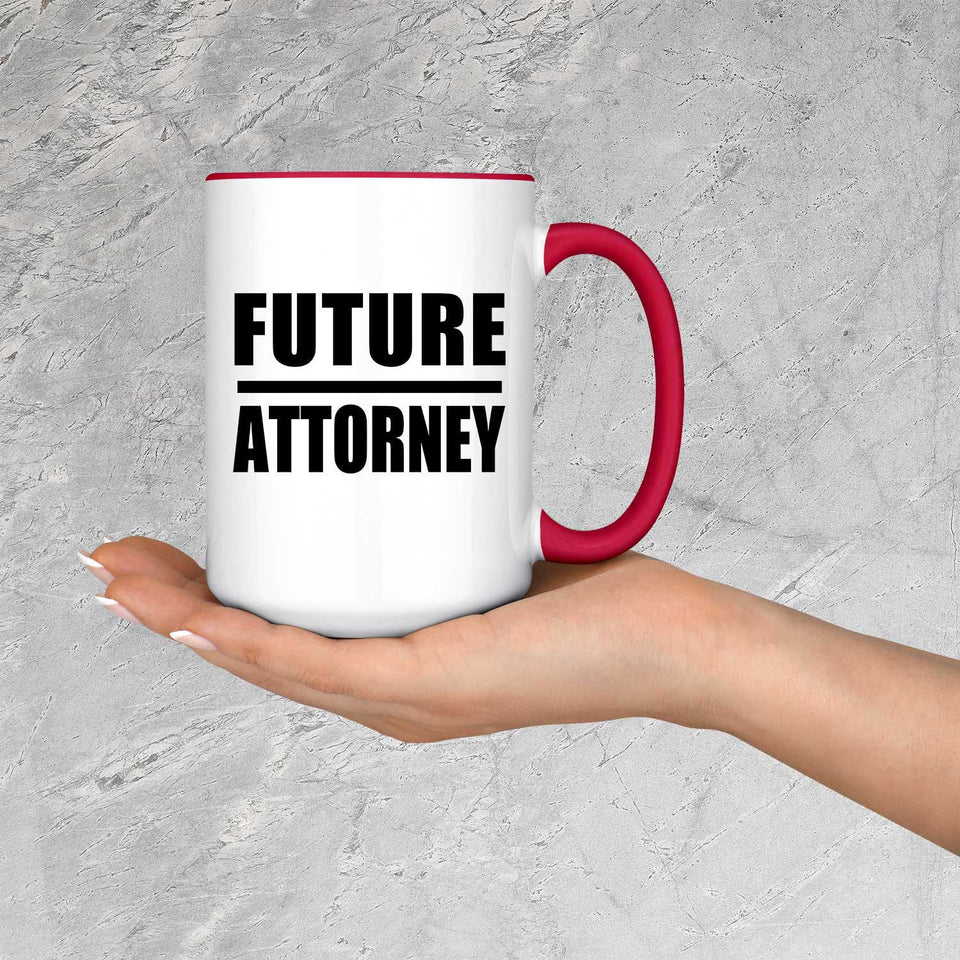 Future Attorney - 15oz Accent Mug Red