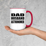 Dad Husband Astronomer - 15oz Accent Mug Red