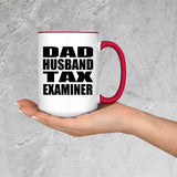 Dad Husband Tax Examiner - 15oz Accent Mug Red