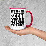21st Birthday Took Square Root of 441 Years To Look Good - 15oz Accent Mug Red