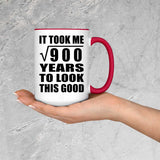 30th Birthday Took Square Root of 900 Years To Look Good - 15oz Accent Mug Red