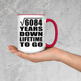 78th Anniversary Square Root of 6084 Years Lifetime To Go - 15oz Accent Mug Red