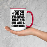 95th Anniversary Square Root of 9025 Years Who's Counting - 15oz Accent Mug Red