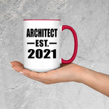 Architect Established EST. 2021 - 15oz Accent Mug Red