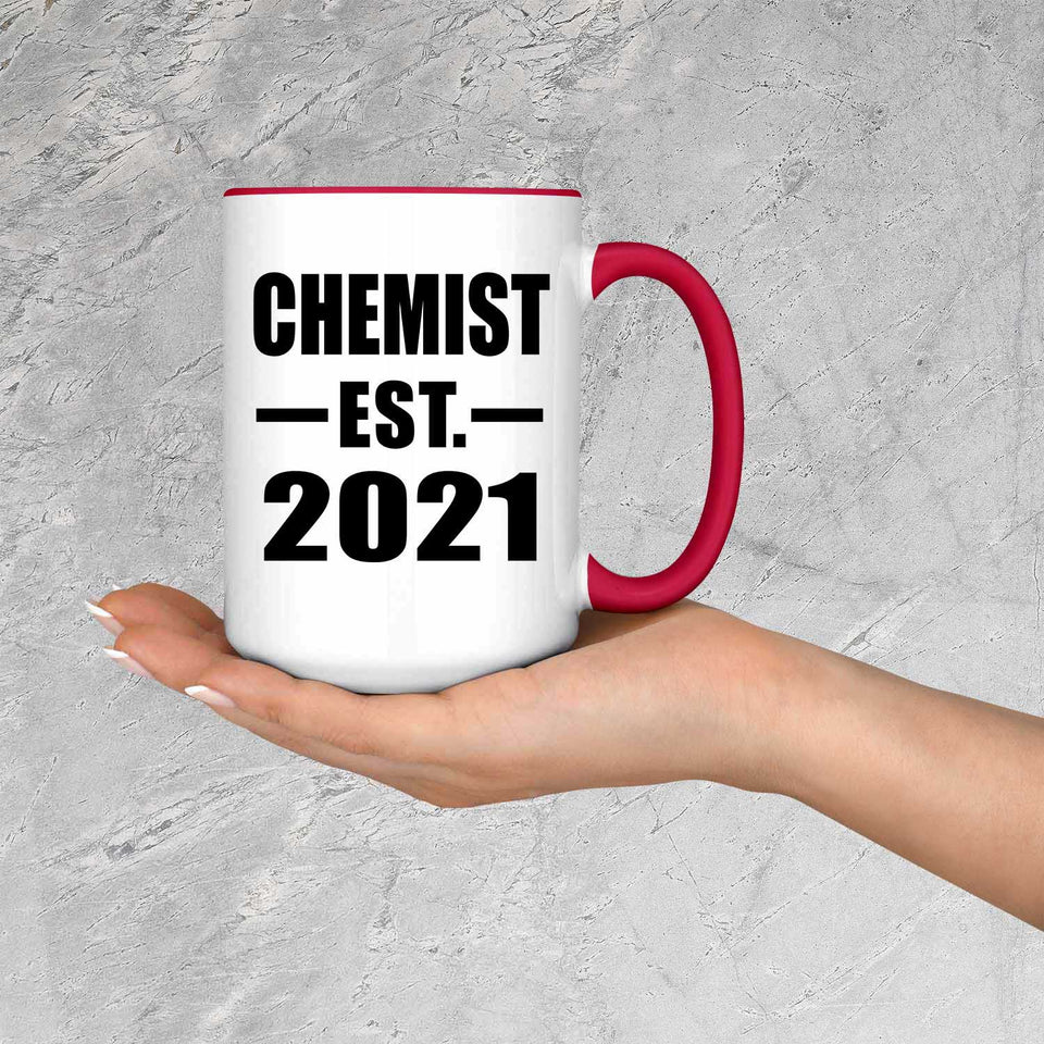Chemist Established EST. 2021 - 15oz Accent Mug Red