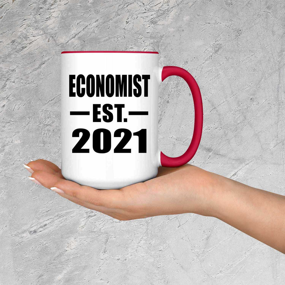 Economist Established EST. 2021 - 15oz Accent Mug Red