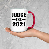 Judge Established EST. 2021 - 15oz Accent Mug Red