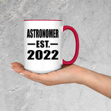Astronomer Established EST. 2022 - 15oz Accent Mug Red