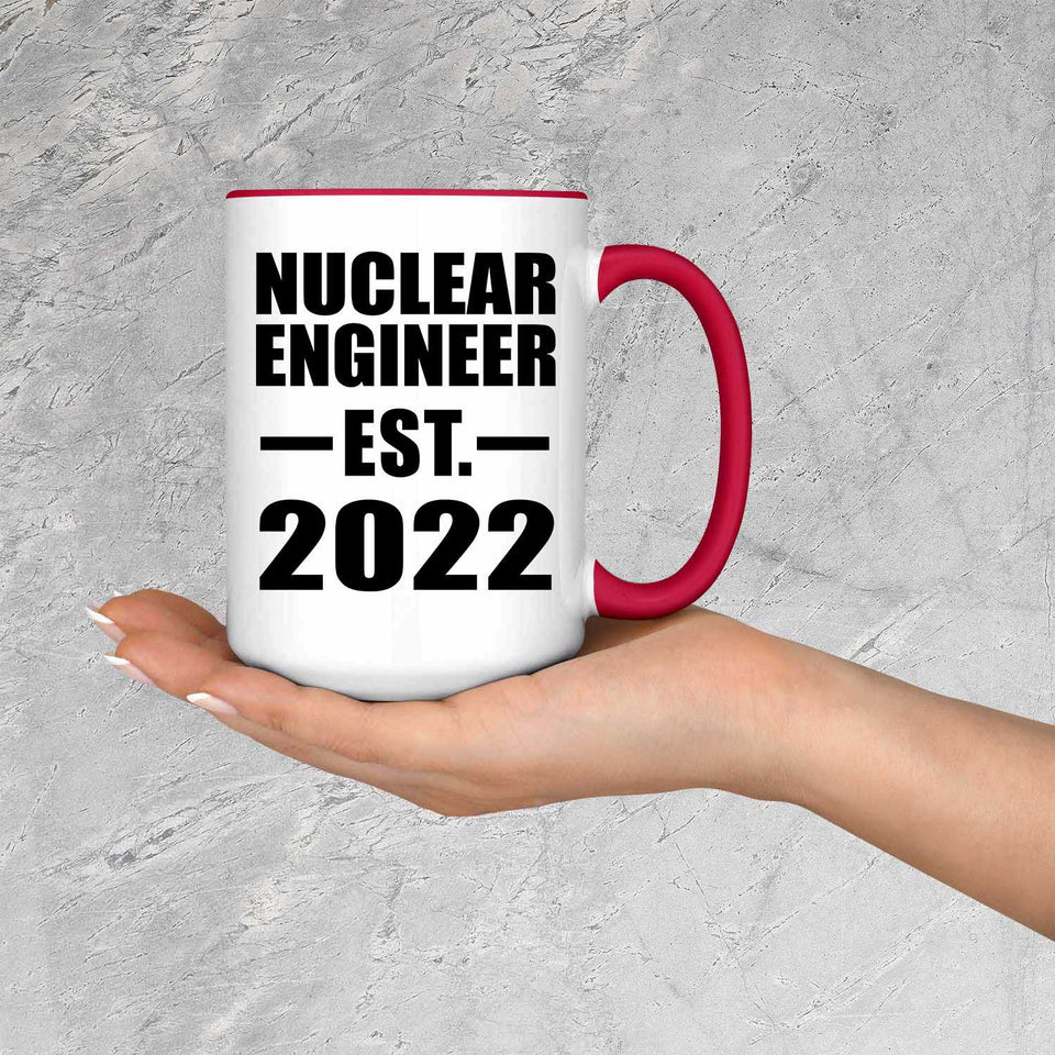 Nuclear Engineer Established EST. 2022 - 15oz Accent Mug Red