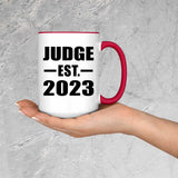 Judge Established EST. 2023 - 15oz Accent Mug Red