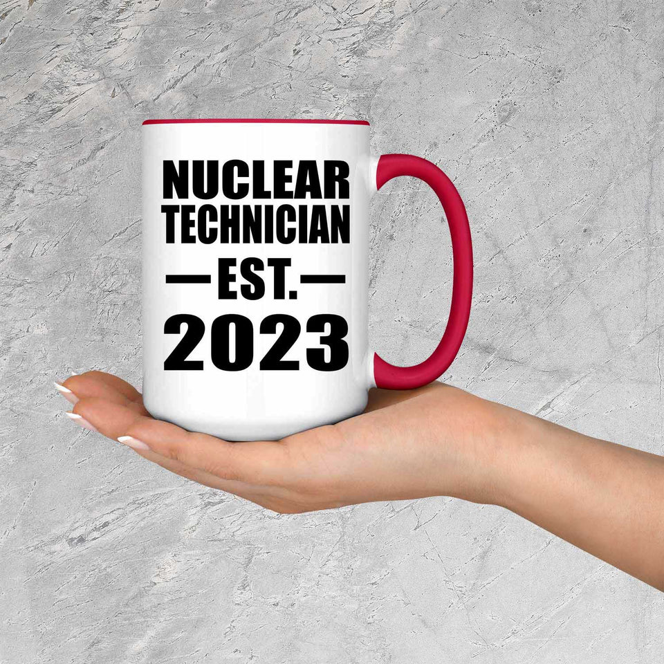 Nuclear Technician Established EST. 2023 - 15oz Accent Mug Red