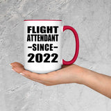Flight Attendant Since 2022 - 15oz Accent Mug Red
