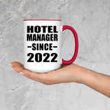 Hotel Manager Since 2022 - 15oz Accent Mug Red