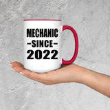 Mechanic Since 2022 - 15oz Accent Mug Red