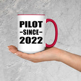 Pilot Since 2022 - 15oz Accent Mug Red