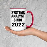Systems Analyst Since 2022 - 15oz Accent Mug Red