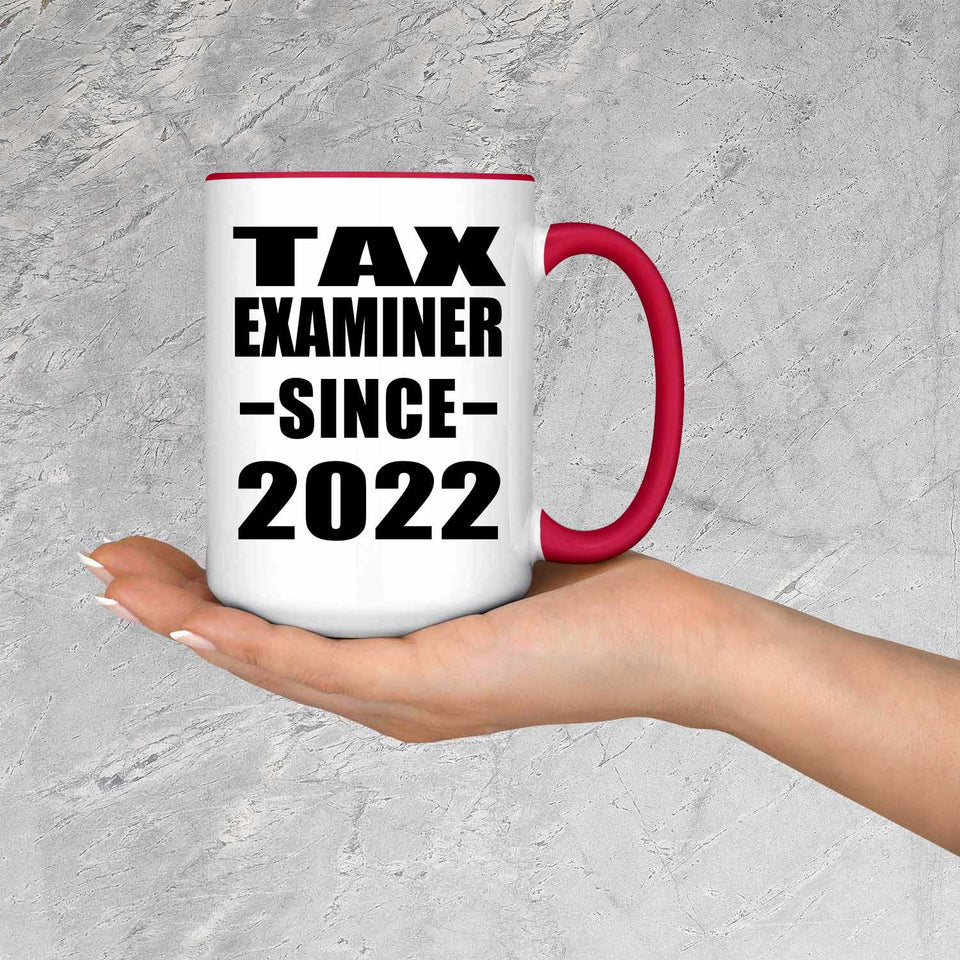 Tax Examiner Since 2022 - 15oz Accent Mug Red